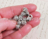 Fancy Silver Drum Spacer Beads