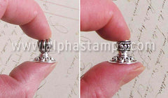 Fancy Silver Drum Spacer Beads