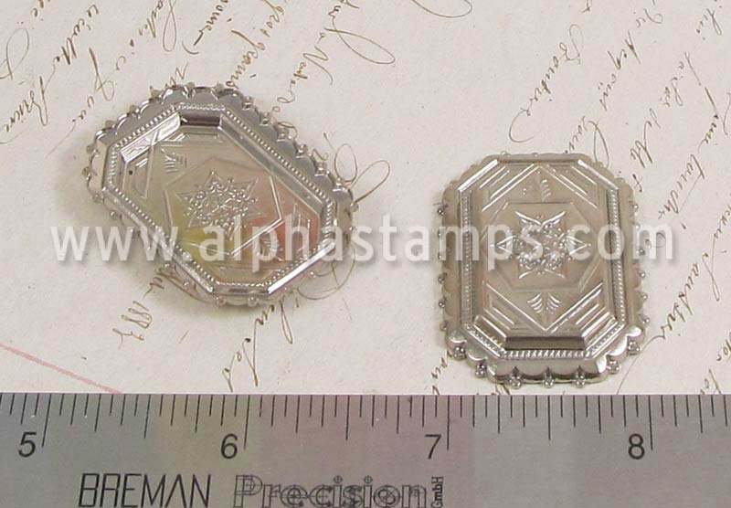 Embossed Silver Tray Alpha Stamps