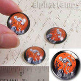 18mm Round Graveyard Skeleton Glass Cabochon*