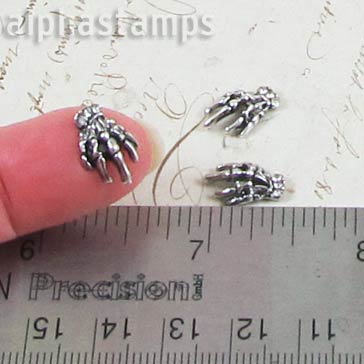 Tiny Metal Skeleton Hand