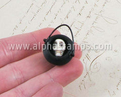 Black Plastic Cauldron w Handle