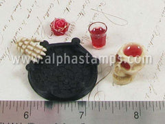Skull Punchbowl Set