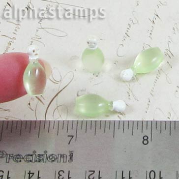Green Resin Bottle with Skull Stopper