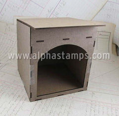 Half Scale Room Box with Slanted Roof