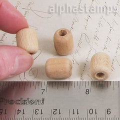 15mm Wooden Barrel Beads