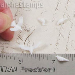 Tiny White Resin Pigeons or Doves