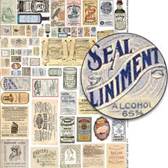 Snake Oil Labels Collage Sheet