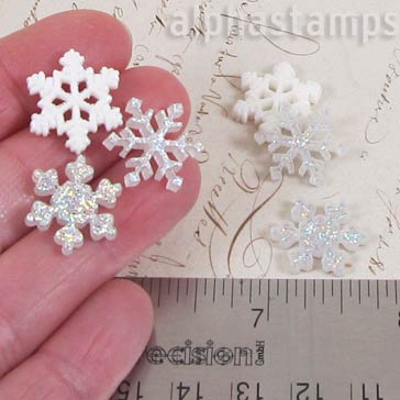 18mm Acrylic Snowflakes - Set of 3