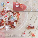 Snowy Christmas Resin Cabochon Mix