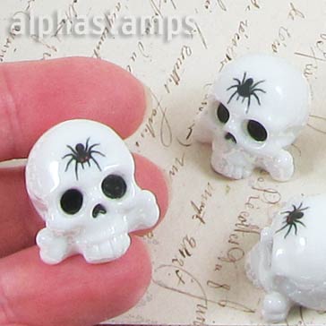 3D Resin Skull with Spider