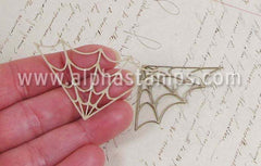 Set of Tan Cardstock Spider Web Corners