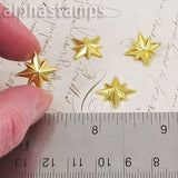 15mm Flat-Back Gold Starbursts