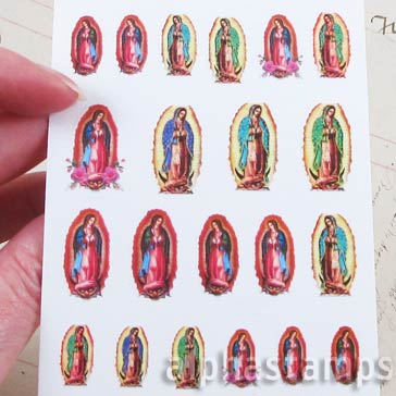 Tiny Lady of Guadalupe Stickers