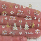 Mini Metallic Christmas Greetings Stickers*