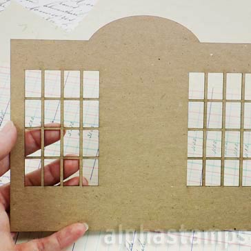 Half Scale Storefront Window with Arched Top | Alpha Stamps