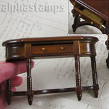 Side Table w Drawer & Curvy Base