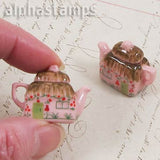 Porcelain Mini Cottage Teapot