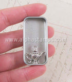 Tall Silver Teapot Charm or Pendant