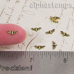 4x9mm Antique Gold Bats
