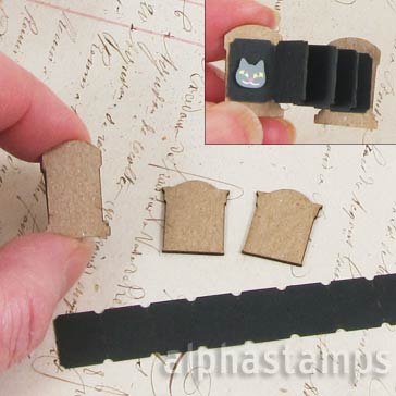 Tiny Black Ticket Books with Tombstone Covers