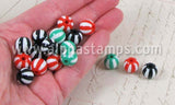 12mm Vertical Striped Beads