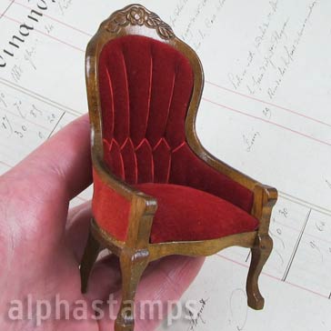 Red Victorian Armchair