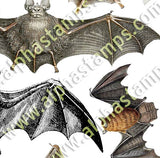 Vintage Bats Collage Sheet
