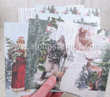 Vintage Christmas Reindeer & Sheet Music 6x6 Paper Pad