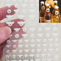 Tiny White Bee Stickers*