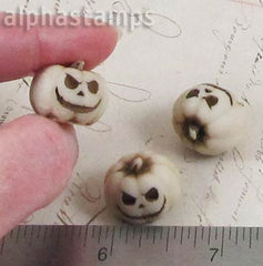 White Scary Jack-o-Lantern