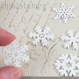 1 Inch White Wooden Snowflake Mix