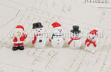 Set of 5 Resin Christmas Figurines