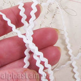 4mm White Ric Rac Trim