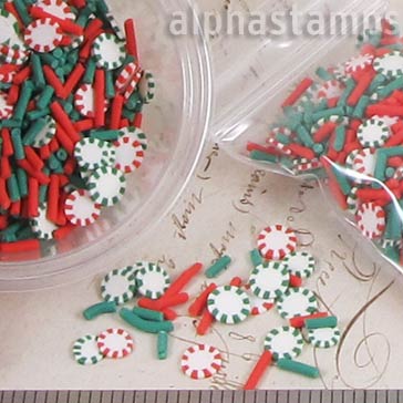 Christmas Peppermints Polymer Clay Slice Mix