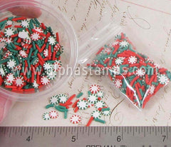 Christmas Peppermints Polymer Clay Slice Mix