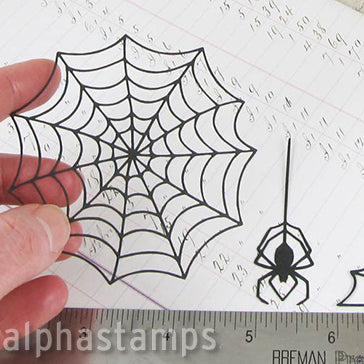 Black Spider & Webs Shape Set