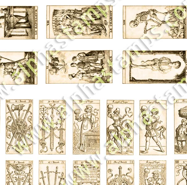 1:12 Tarot Cards Mini Sheet 