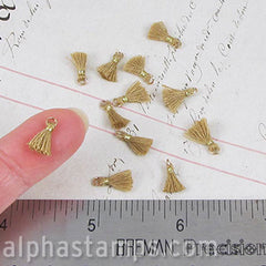 10mm Tiny Tassels - Golden Tan - SOLD OUT