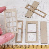 Dollhouse Windows with Shutters 1:24