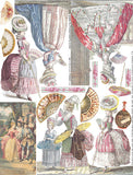 18th Century Fans Collage Sheet