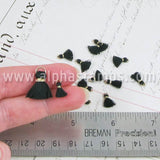 10mm Tiny Tassels - Black