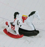 Small Painted Metal Rocking Horse