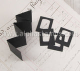 Black Photo Album Accordion Book & Mats - for 2 Inch Covers