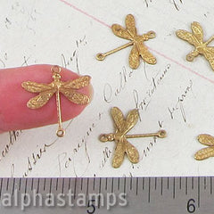 Dragonfly Charm or Connector - Raw Brass - SOLD OUT