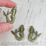 Double-Sided Bronze Mermaid Charms*