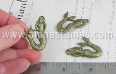 Double-Sided Bronze Mermaid Charms*