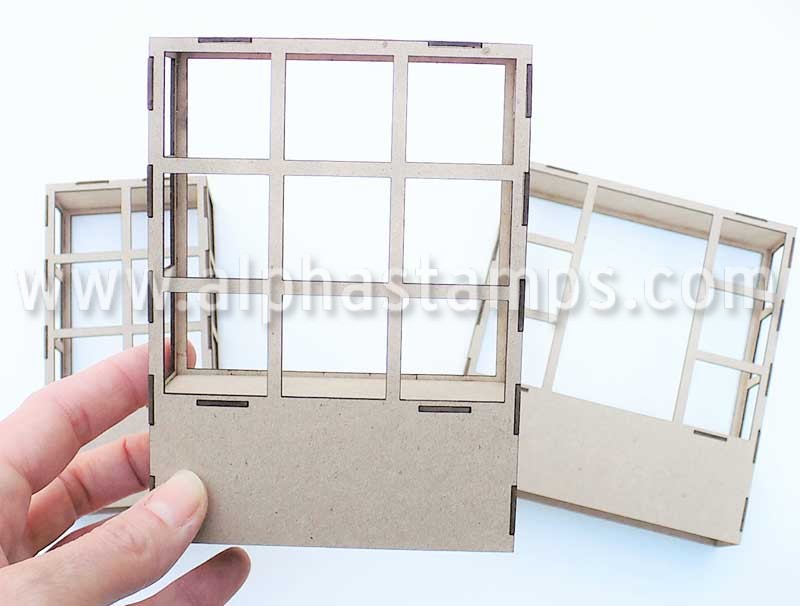 Rectangular Bay's Rectangular Bay Window - Half Scale - Large Center Window | Alpha Stamps