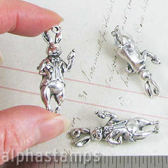 Antique Silver 3D Rabbit Charm - SOLD OUT