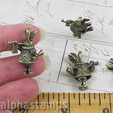 Bronze 3D Alice in Wonderland Herald Rabbit